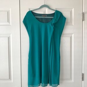 Sheer teal dress